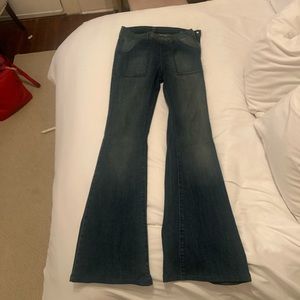 Just black high waisted flare jeans